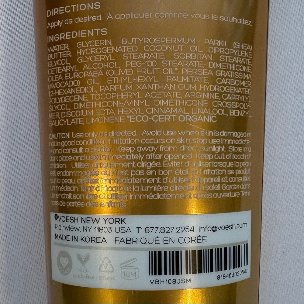 VOESH Velvet Luxe Jasmine Soothe Vegan Body and Hand Creme 8.5oz - Picture 6 of 7